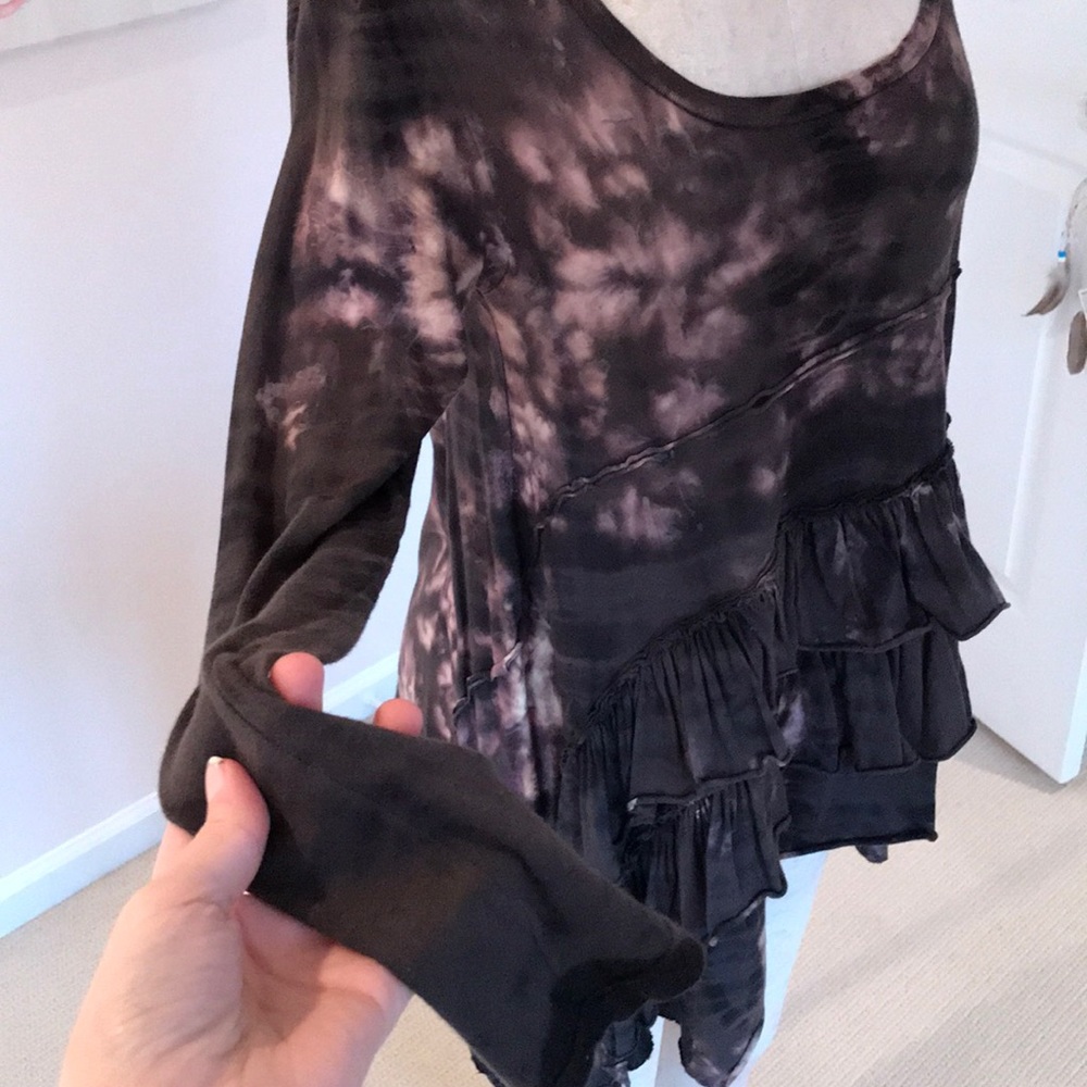 💯 authentic All Saints Python Ruffles Top sz 8 - Picture 7 of 8